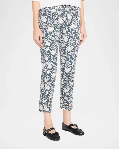 R13 Floral Boy Straight Cropped Jeans | Thumbnail 4 R13 Floral Boy Straight Cropped Jeans | Thumbnail 4