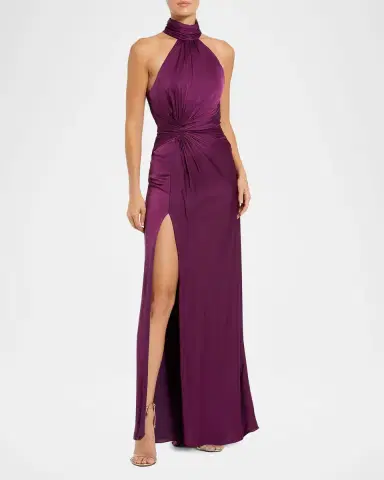 Mac Duggal Leena 1 Ruched Column Gown | Thumbnail 2 Mac Duggal Leena 1 Ruched Column Gown | Thumbnail 2