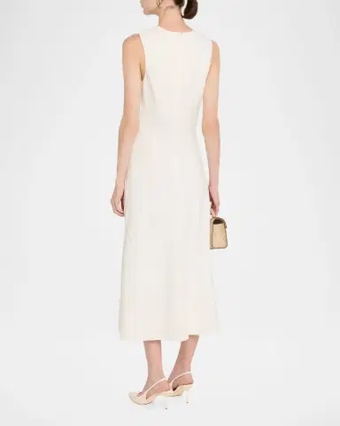 Vince Bias Linen Midi Dress | Thumbnail 3 Vince Bias Linen Midi Dress | Thumbnail 3