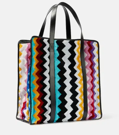 Missoni Cyrus ZigZag leather-trimmed tote bag | Thumbnail 3