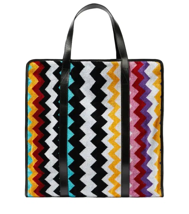 Missoni Cyrus ZigZag leather-trimmed tote bag