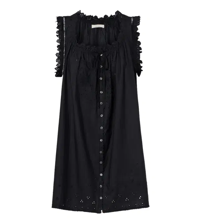 Doen Dôen Nessie broderie anglaise cotton minidress