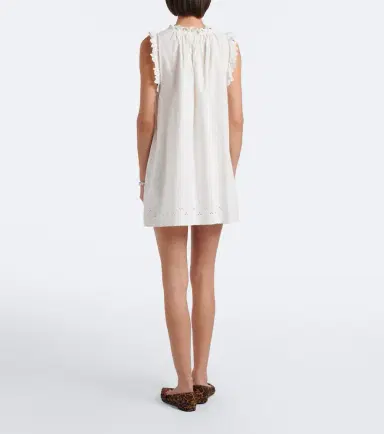DÔEN Dôen Nessie broderie anglaise cotton minidress | Thumbnail 3