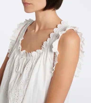 DÔEN Dôen Nessie broderie anglaise cotton minidress | Thumbnail 4