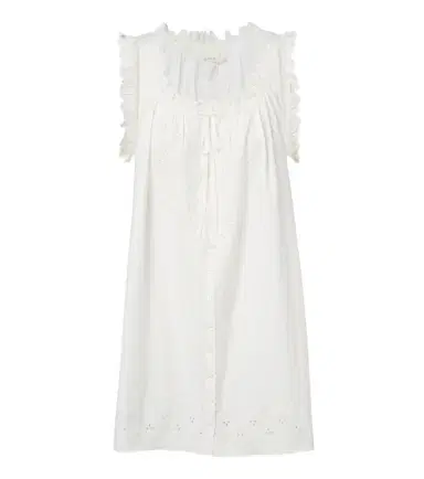 DÔEN Dôen Nessie broderie anglaise cotton minidress | Thumbnail 1