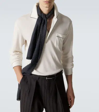 Tom Ford Silk and cotton piqué polo shirt | Thumbnail 3