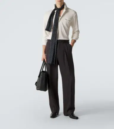 Tom Ford Silk and cotton piqué polo shirt | Thumbnail 4