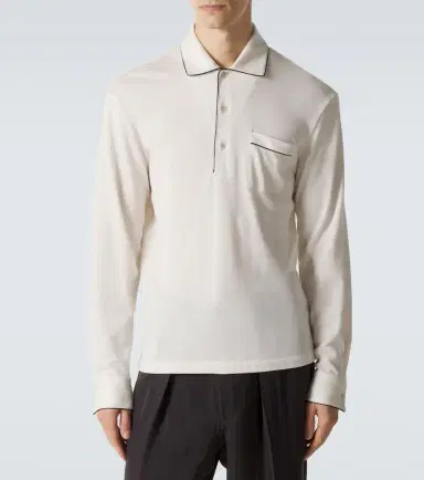 Tom Ford Silk and cotton piqué polo shirt | Thumbnail 5