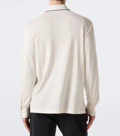 Tom Ford Silk and cotton piqué polo shirt | Thumbnail 6