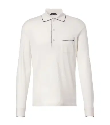Tom Ford Silk and cotton piqué polo shirt | Thumbnail 1