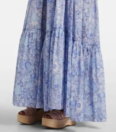 Chloé Chloé Floral tiered cotton voile maxi dress | Thumbnail 2