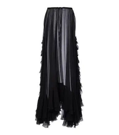 Chloé Chloé Ruffled sheer silk maxi skirt | Thumbnail 1