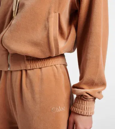 Chloé Chloé Cotton-blend velour zip-up sweatshirt | Thumbnail 3