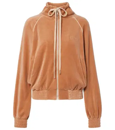 Chloé Chloé Cotton-blend velour zip-up sweatshirt | Thumbnail 1