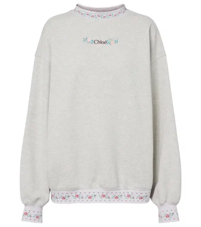 Chloe Chloé Embroidered cotton jersey sweatshirt