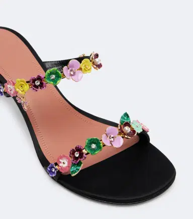Amina Muaddi Vittoria embellished satin mules | Thumbnail 2