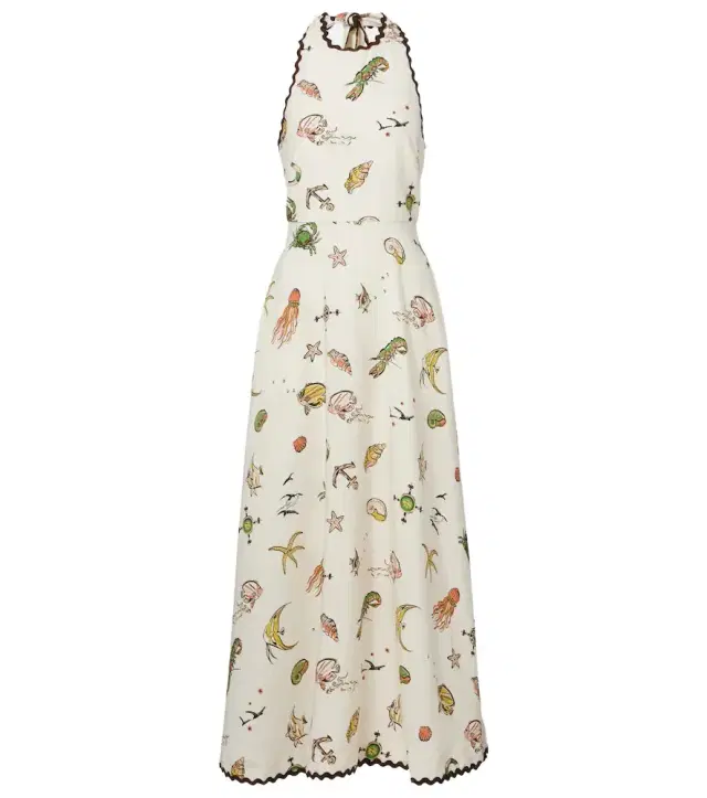 Alemais Alémais Neptune printed halterneck maxi dress