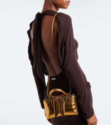 The Attico Friday Mini croc-effect leather top-handle bag | Thumbnail 4 The Attico Friday Mini croc-effect leather top-handle bag | Thumbnail 4