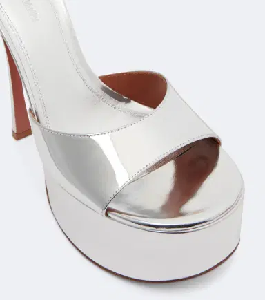 Amina Muaddi Aya mirrored leather platform sandals | Thumbnail 2 Amina Muaddi Aya mirrored leather platform sandals | Thumbnail 2