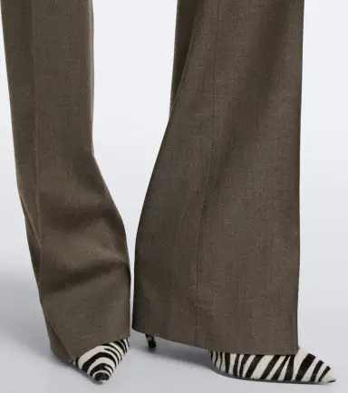 The Attico Low-rise wool-blend flared pants | Thumbnail 3