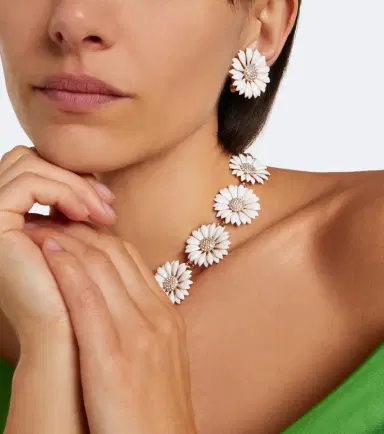 Carolina Herrera Crystal-embellished floral necklace | Thumbnail 4 Carolina Herrera Crystal-embellished floral necklace | Thumbnail 4