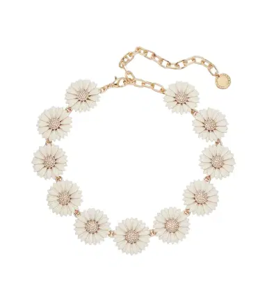 Carolina Herrera Crystal-embellished floral necklace | Thumbnail 1 Carolina Herrera Crystal-embellished floral necklace | Thumbnail 1
