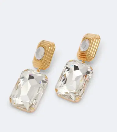 Alessandra Rich Crystal-embellished clip-on earrings | Thumbnail 4 Alessandra Rich Crystal-embellished clip-on earrings | Thumbnail 4
