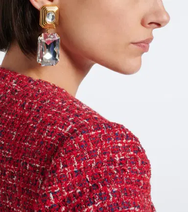 Alessandra Rich Crystal-embellished clip-on earrings | Thumbnail 5 Alessandra Rich Crystal-embellished clip-on earrings | Thumbnail 5