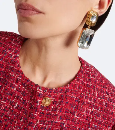 Alessandra Rich Crystal-embellished clip-on earrings | Thumbnail 6 Alessandra Rich Crystal-embellished clip-on earrings | Thumbnail 6