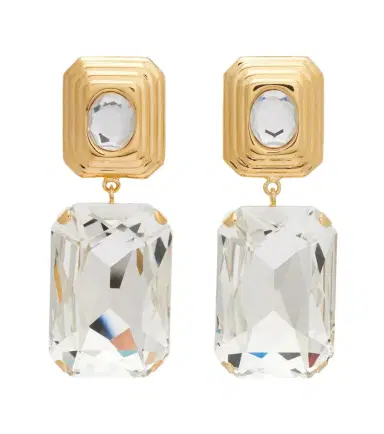 Alessandra Rich Crystal-embellished clip-on earrings | Thumbnail 1 Alessandra Rich Crystal-embellished clip-on earrings | Thumbnail 1