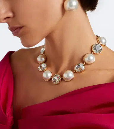 Carolina Herrera Crystal and faux pearl necklace | Thumbnail 4 Carolina Herrera Crystal and faux pearl necklace | Thumbnail 4