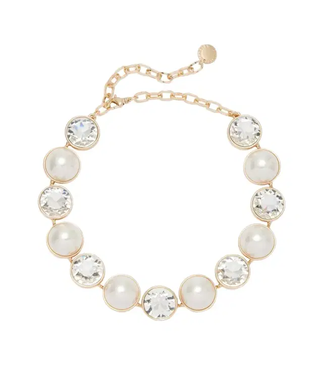 Carolina Herrera Crystal and faux pearl necklace