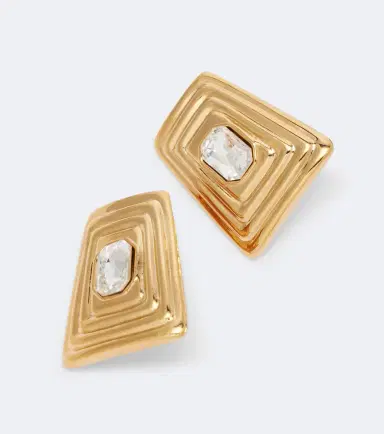 Alessandra Rich Crystal-embellished clip-on earrings | Thumbnail 4 Alessandra Rich Crystal-embellished clip-on earrings | Thumbnail 4