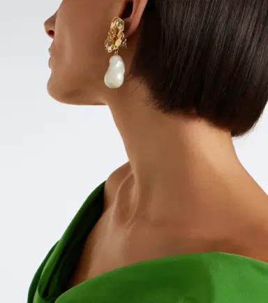 Carolina Herrera Embellished clip-on earrings | Thumbnail 5