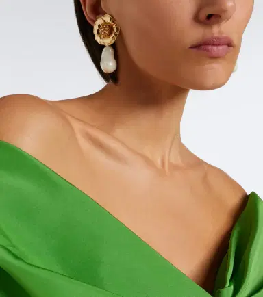 Carolina Herrera Embellished clip-on earrings | Thumbnail 6