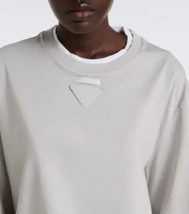 Prada Cotton piqué and jersey top | Thumbnail 2 Prada Cotton piqué and jersey top | Thumbnail 2