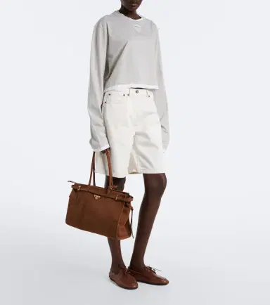 Prada Cotton piqué and jersey top | Thumbnail 3 Prada Cotton piqué and jersey top | Thumbnail 3