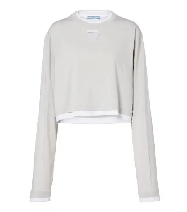 Prada Cotton piqué and jersey top
