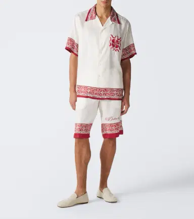 Dolce & Gabbana Majolica silk jacquard shirt | Thumbnail 4