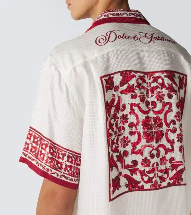 Dolce & Gabbana Majolica silk jacquard shirt | Thumbnail 6