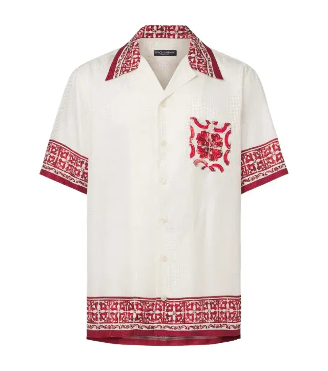 Majolica silk jacquard shirt