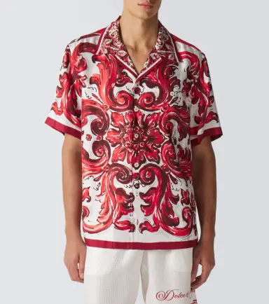 Dolce & Gabbana Majolica silk twill shirt | Thumbnail 3