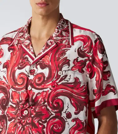 Dolce & Gabbana Majolica silk twill shirt | Thumbnail 4