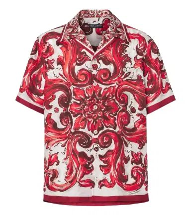 Dolce & Gabbana Majolica silk twill shirt | Thumbnail 1