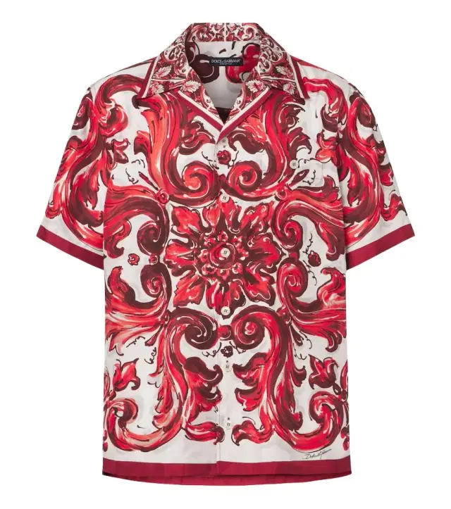 Majolica silk twill shirt
