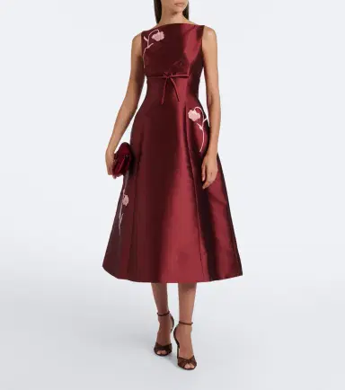 Erdem Mikado embroidered satin cocktail dress | Thumbnail 2