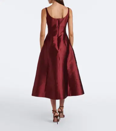 Erdem Mikado embroidered satin cocktail dress | Thumbnail 3