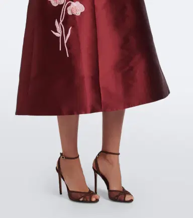 Erdem Mikado embroidered satin cocktail dress | Thumbnail 4