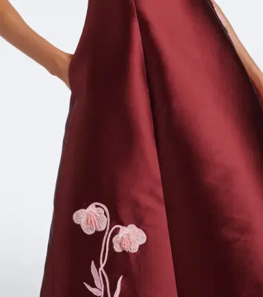 Erdem Mikado embroidered satin cocktail dress | Thumbnail 6