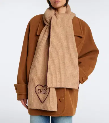 Chloé Chloé Chloé Encaur wool and cashmere scarf | Thumbnail 4